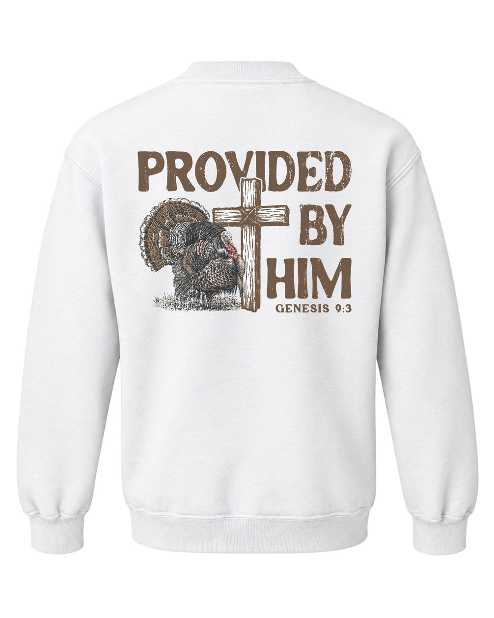 Youth Provided By Him Sweatshirt — WHITE