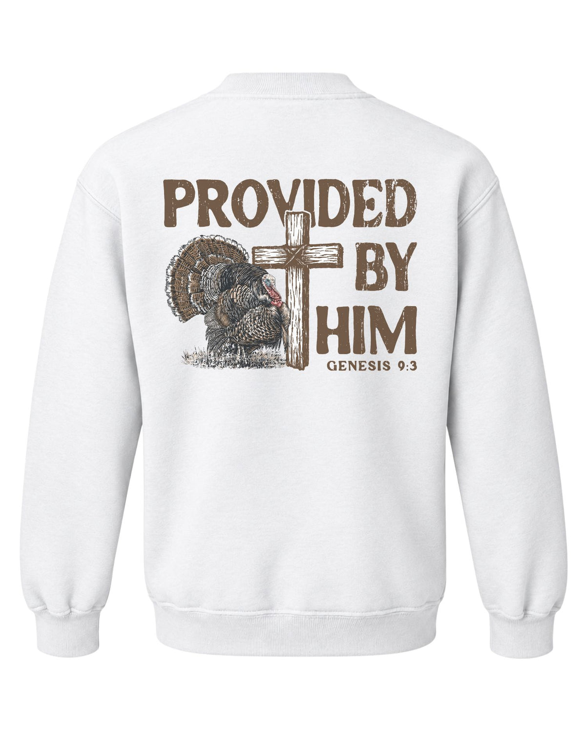 Youth Provided By Him Sweatshirt — WHITE