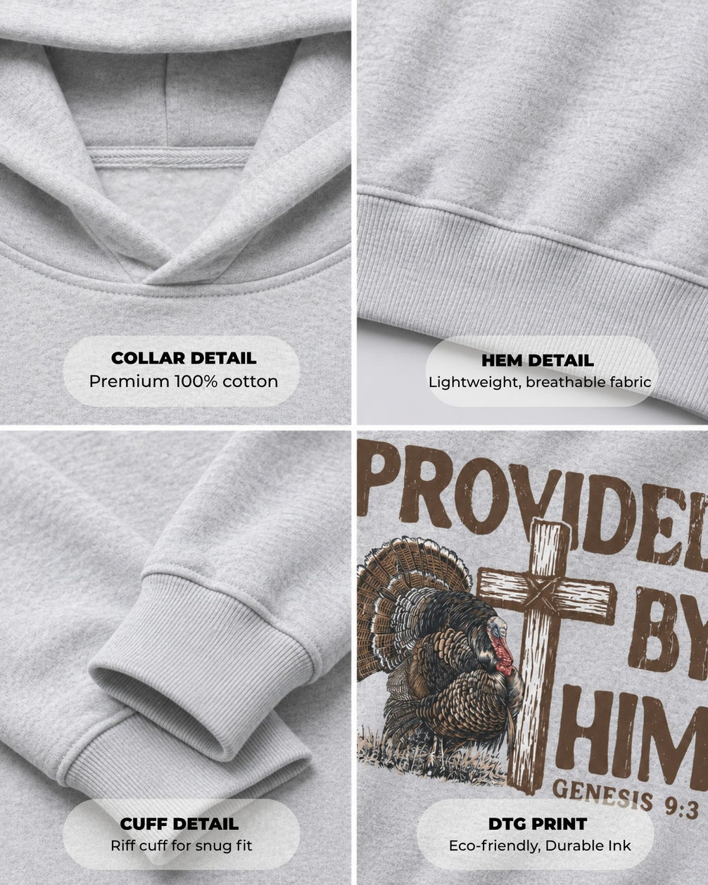 Youth Provided By Him Hoodie — SPORT GREY