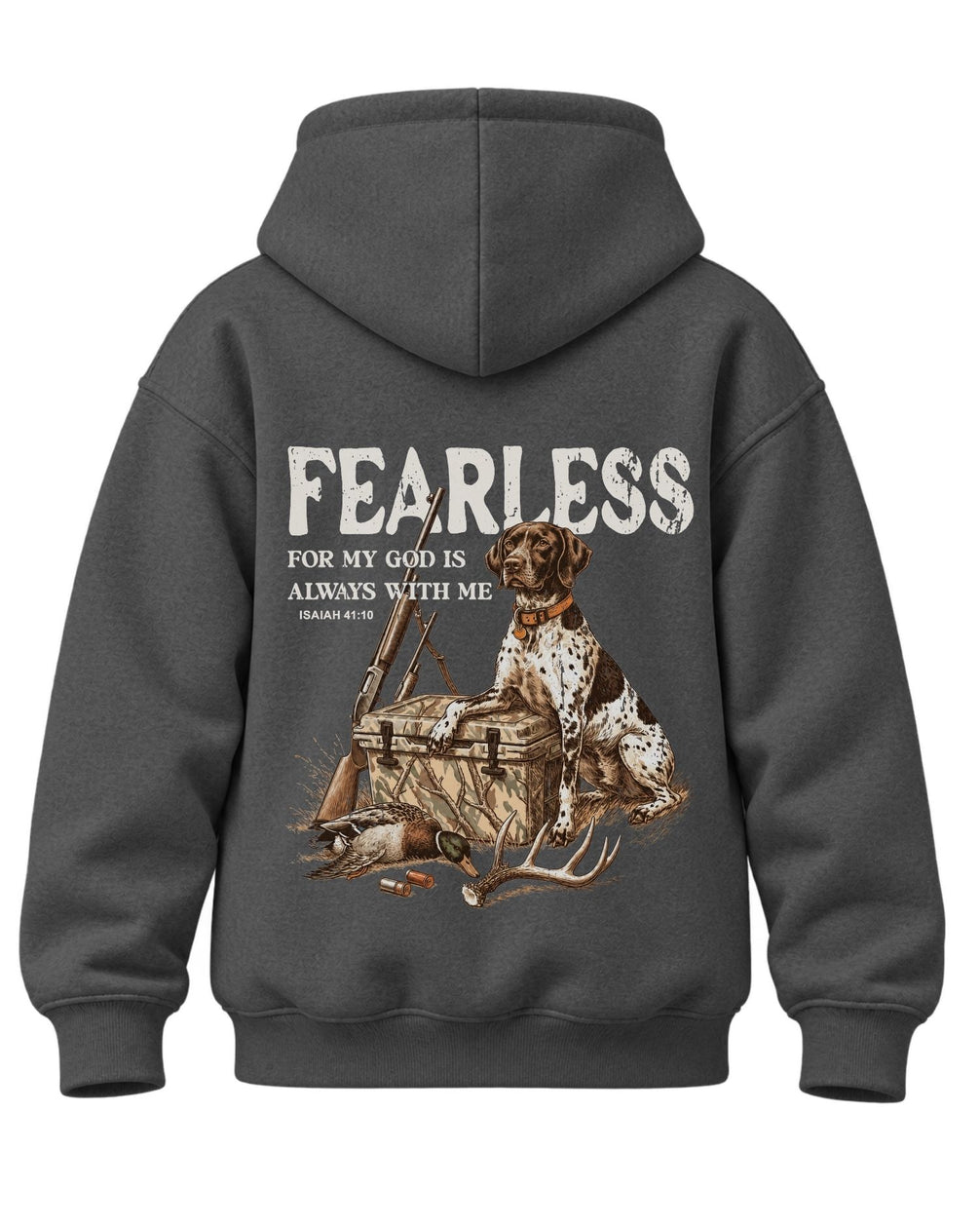 Youth Fearless Christian Hunter Hoodie — CHARCOAL