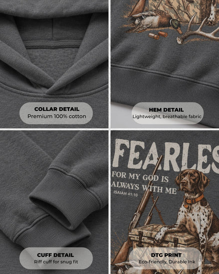 Youth Fearless Christian Hunter Hoodie — CHARCOAL