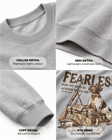 Youth Fearless Christian Hunter Sweatshirt — WHITE