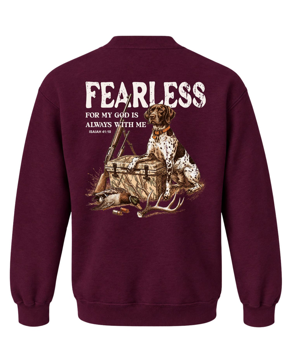 Youth Fearless Christian Hunter Sweatshirt — MAROON