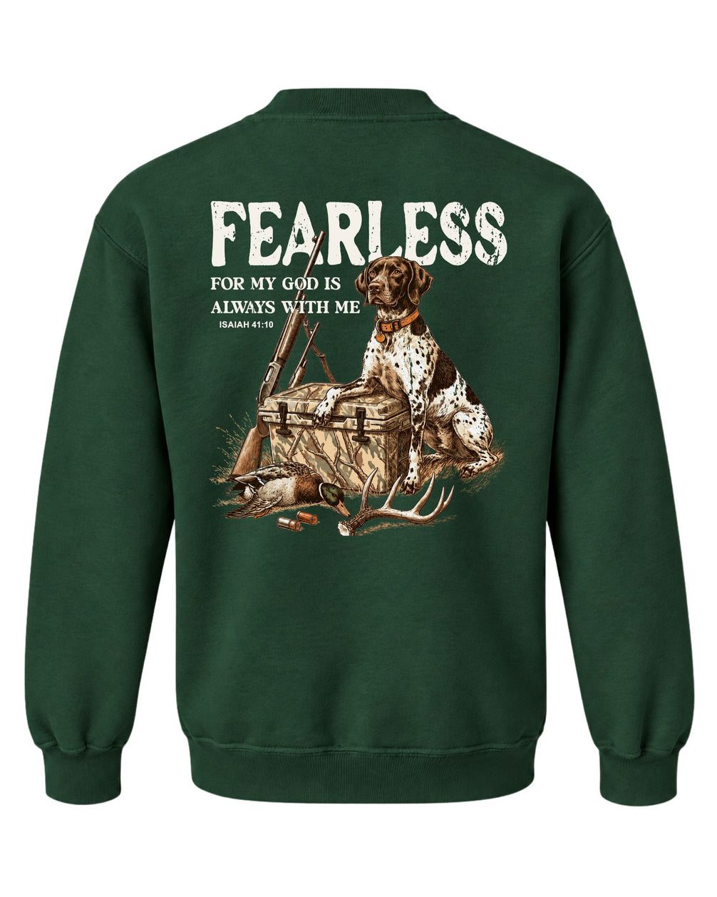 Youth Fearless Christian Hunter Sweatshirt — FOREST GREEN