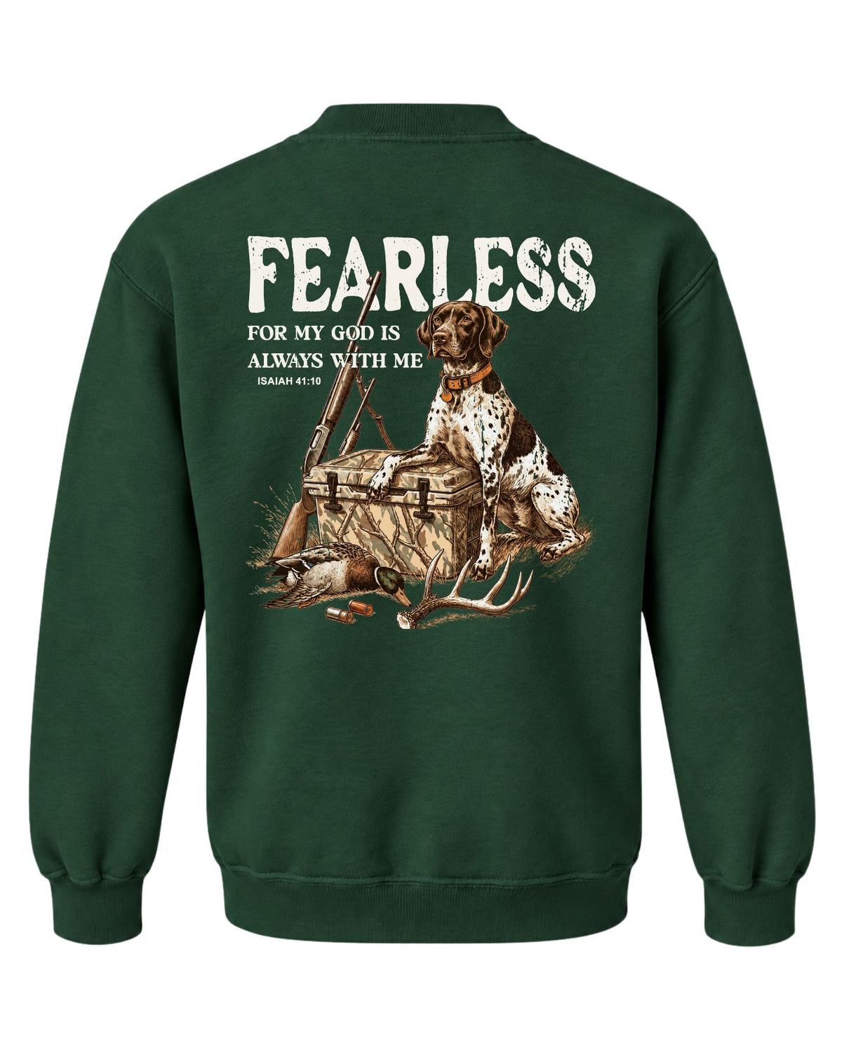 Youth Fearless Christian Hunter Sweatshirt — FOREST GREEN
