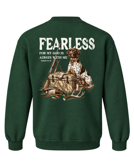 Youth Fearless Christian Hunter Sweatshirt — FOREST GREEN