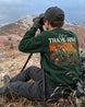 Youth Outdoors Thank Him Sweatshirt — FOREST GREEN