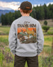 Youth Outdoors Thank Him Sweatshirt — SPORT GREY