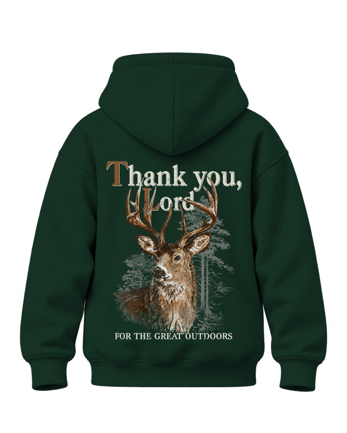 Youth Great Outdoors Faith Hoodie — FOREST GREEN