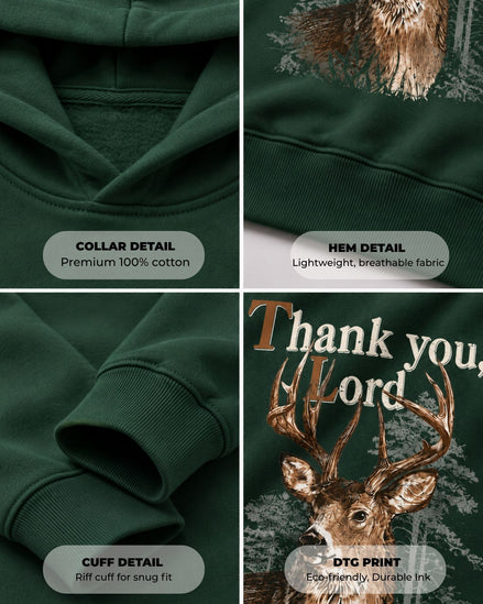 Youth Great Outdoors Faith Hoodie — FOREST GREEN