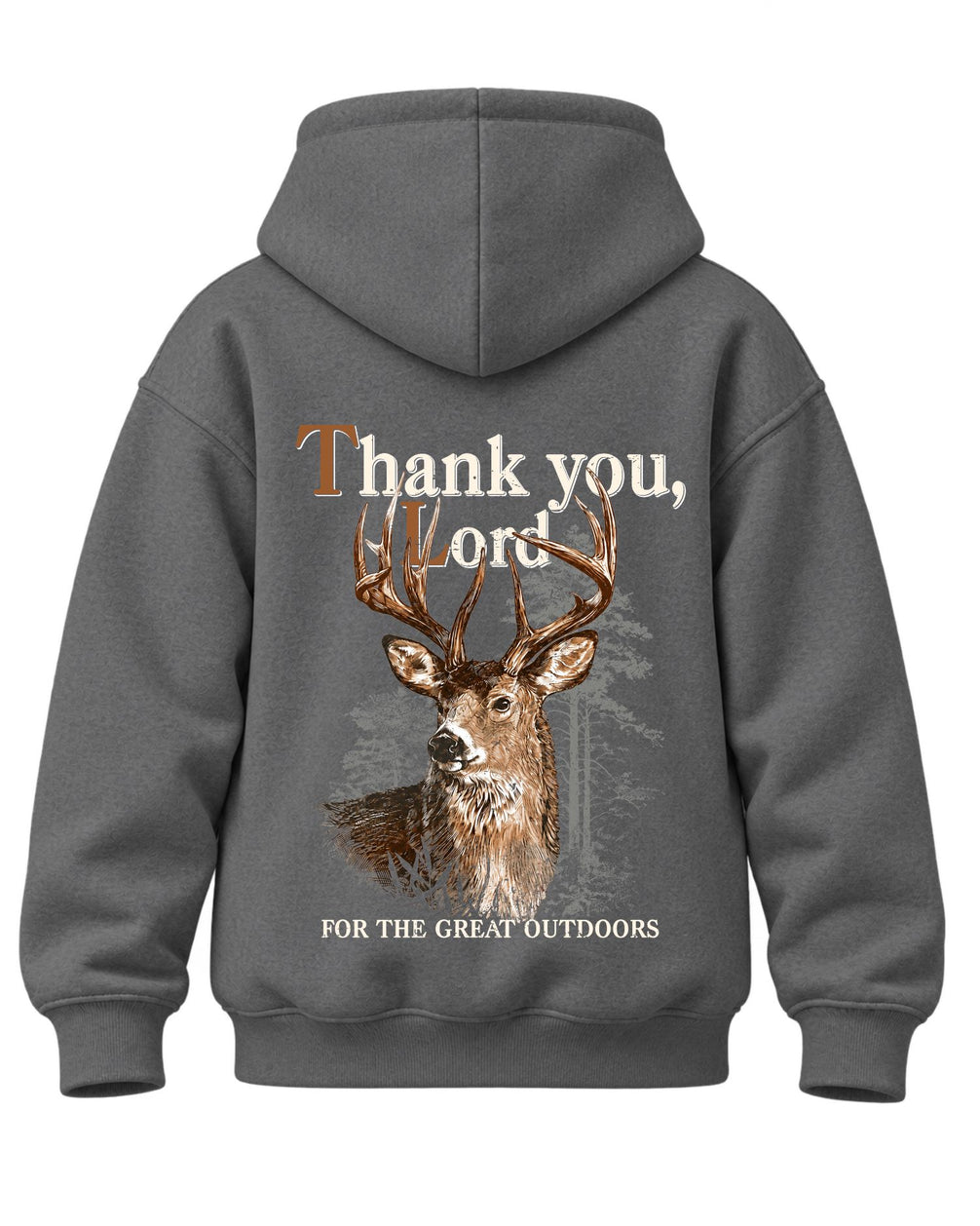 Youth Great Outdoors Faith Hoodie — CHARCOAL