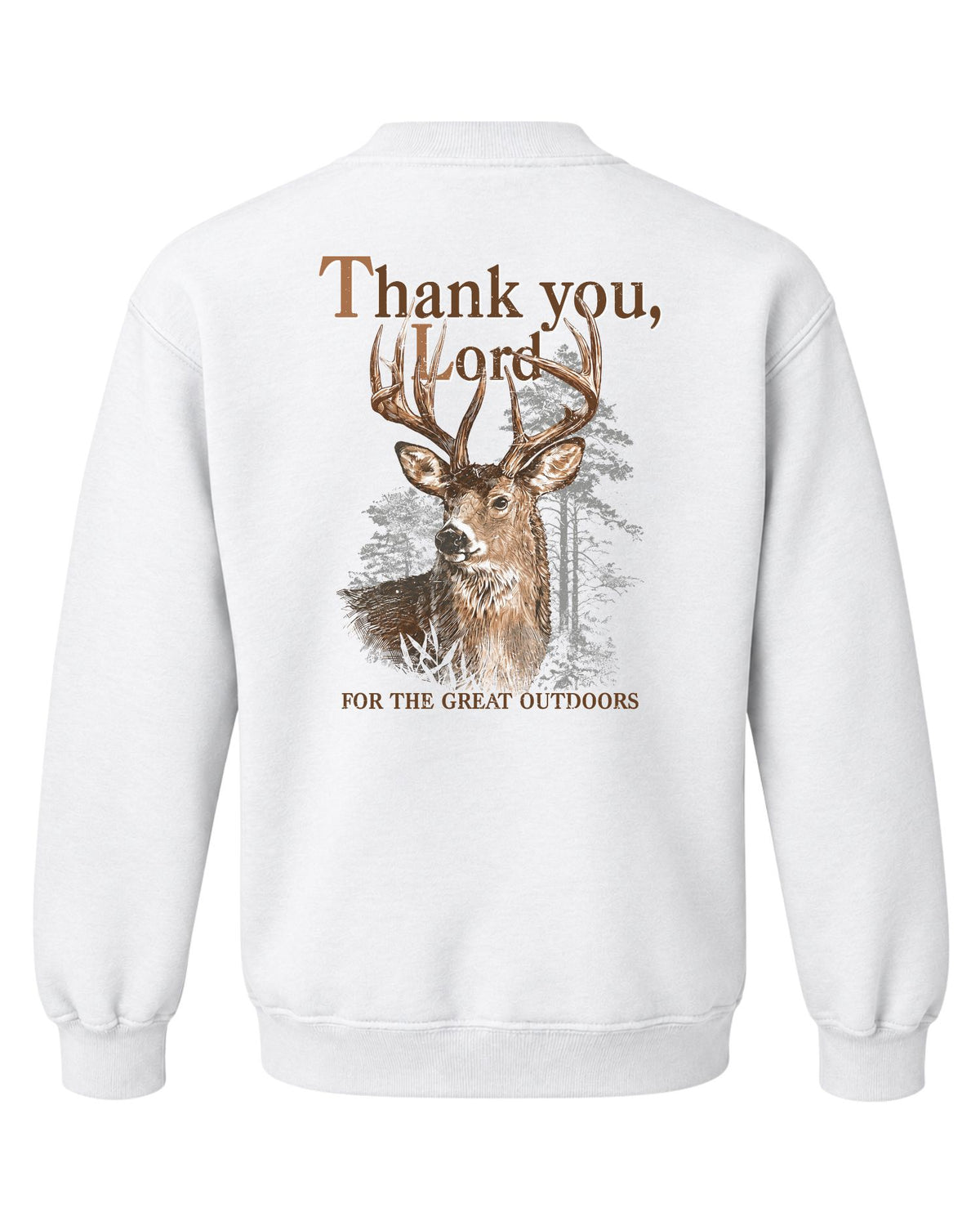 Youth Great Outdoors Faith Sweatshirt — WHITE