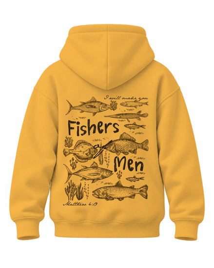 Youth "Fishers of Men" Matthew 4:19 Hoodie — GOLD
