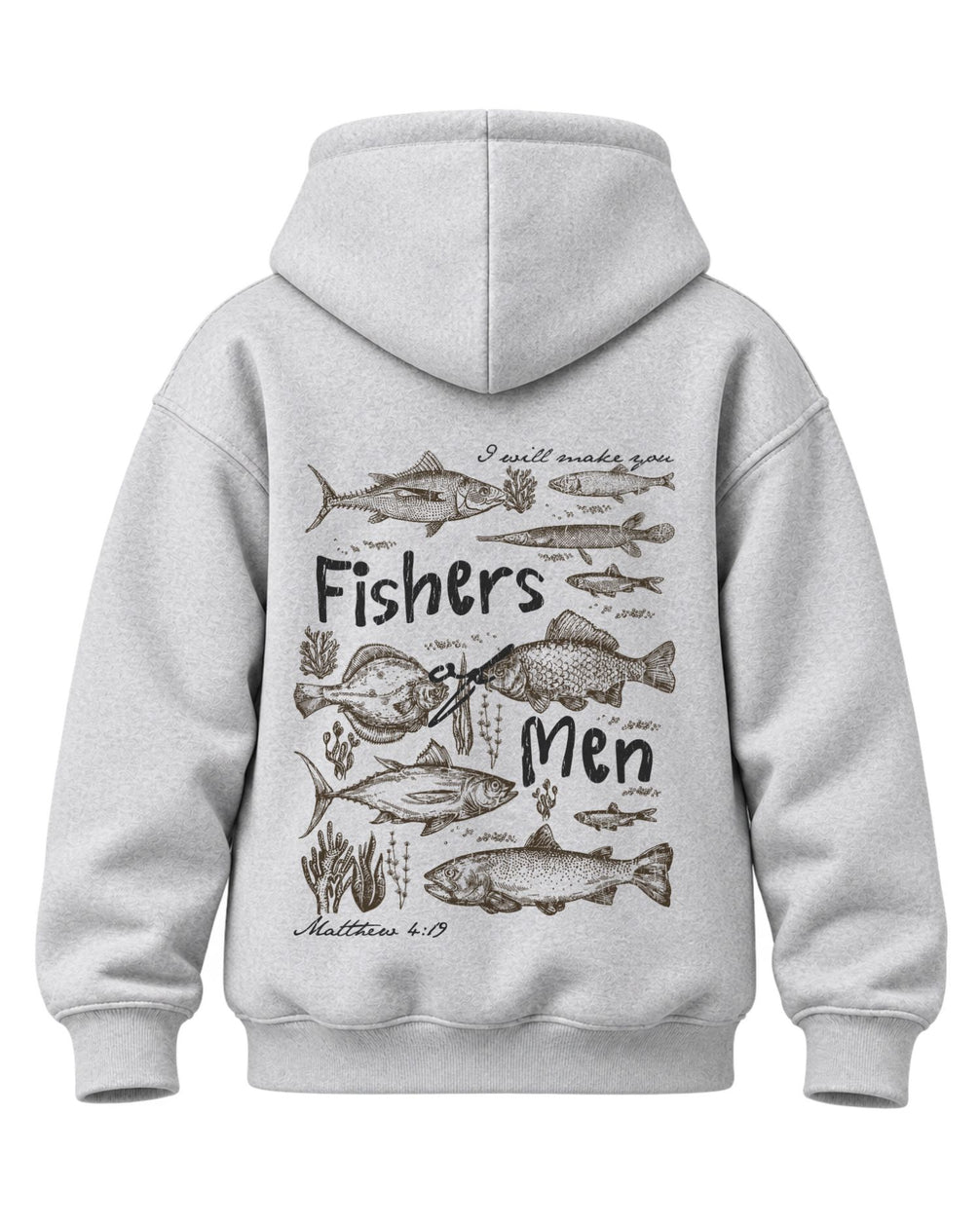 Youth "Fishers of Men" Matthew 4:19 Hoodie — SPORT GREY
