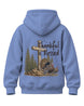 Youth Thankful And Blessed Turkeys Hoodie — CAROLINA BLUE