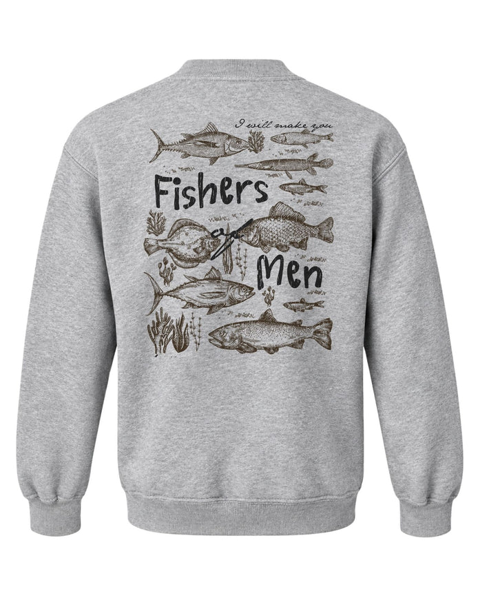 Youth "Fishers of Men" Matthew 4:19 Sweatshirt — SPORT GREY