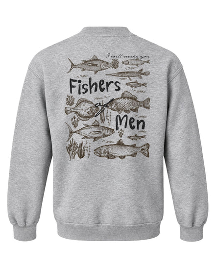 Youth "Fishers of Men" Matthew 4:19 Sweatshirt — SPORT GREY