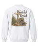 Youth Thankful And Blessed Turkeys Sweatshirt — WHITE