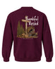 Youth Thankful And Blessed Turkeys Sweatshirt — MAROON