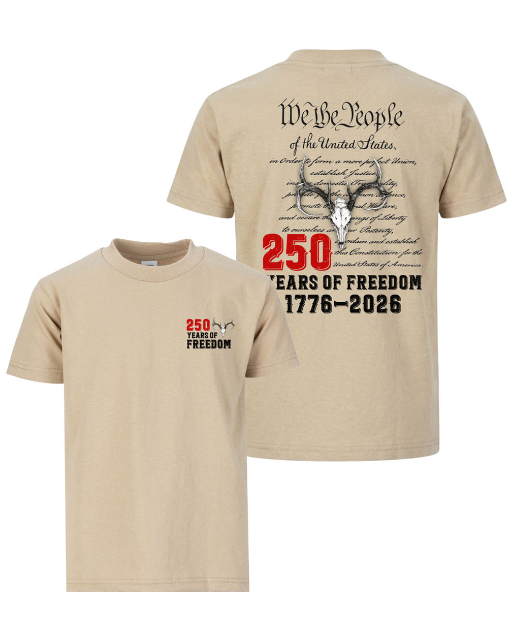 Constitution U.S Deer Skull T-shirt