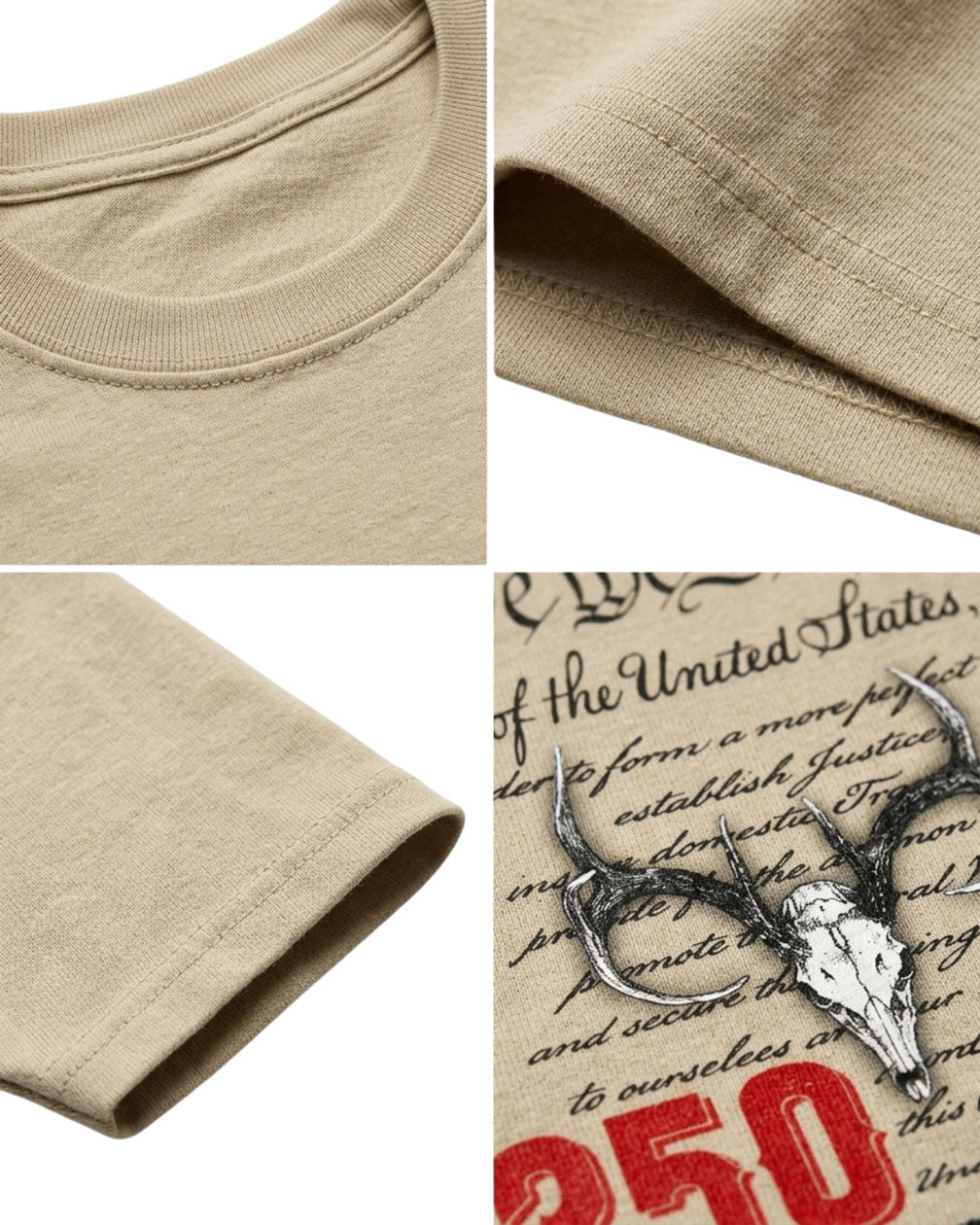 Constitution U.S Deer Skull T-shirt