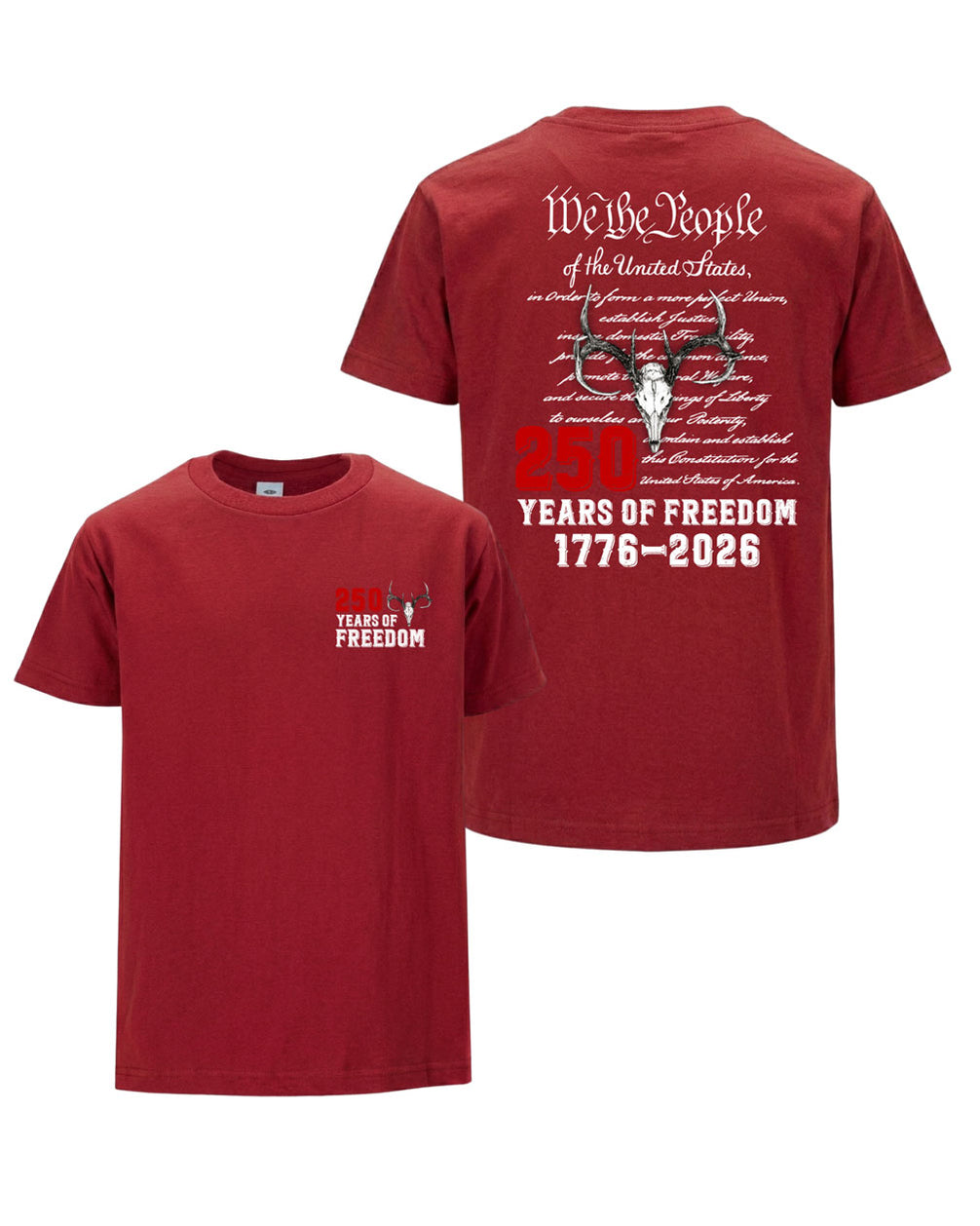 Constitution U.S Deer Skull T-shirt