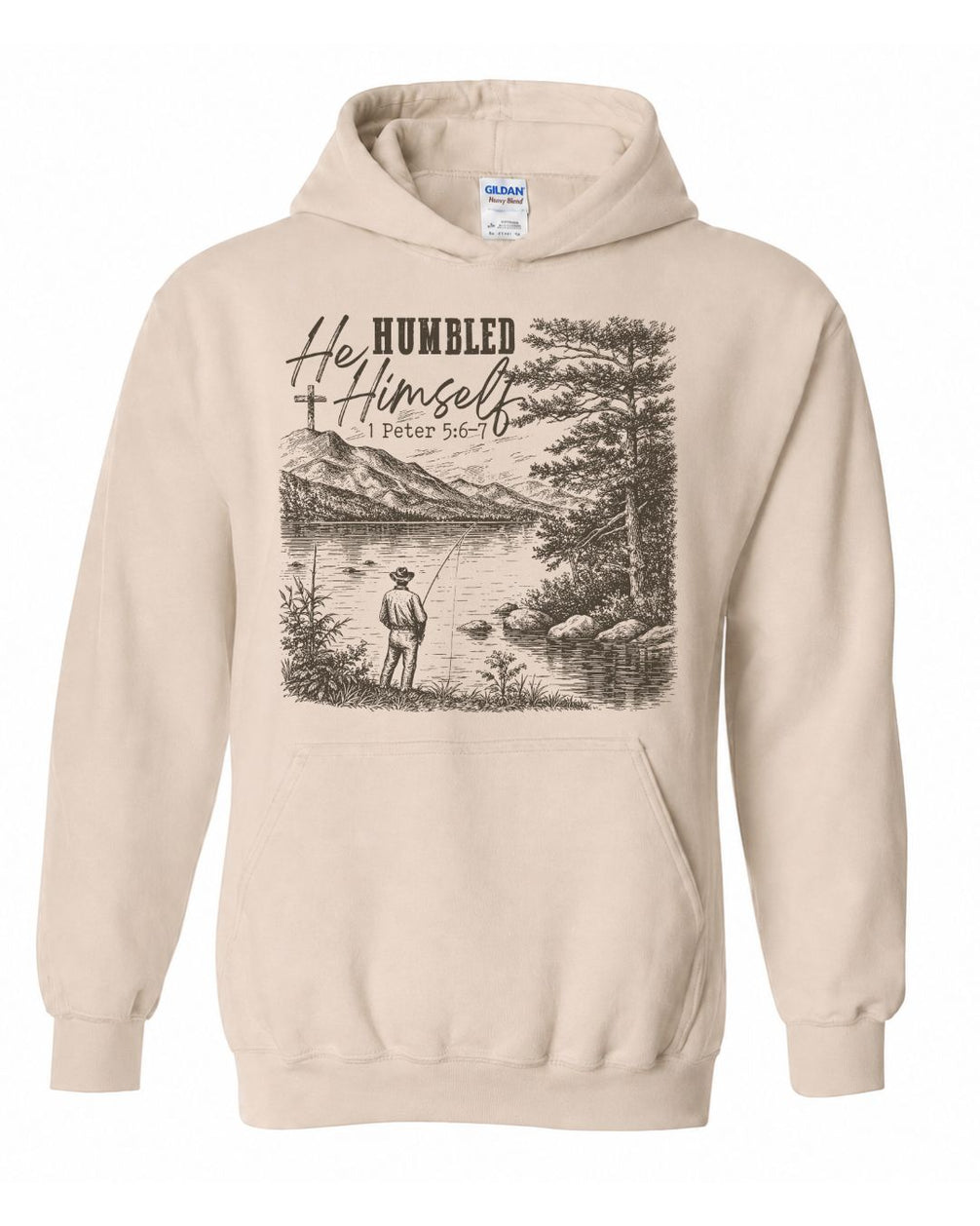 "He Humbled Himself" Fishing Hoodie