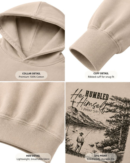 "He Humbled Himself" Fishing Hoodie