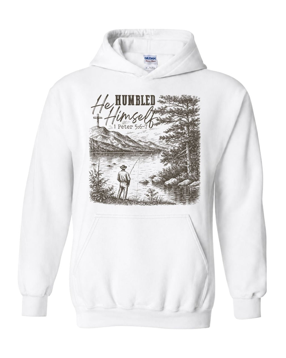 "He Humbled Himself" Fishing Hoodie