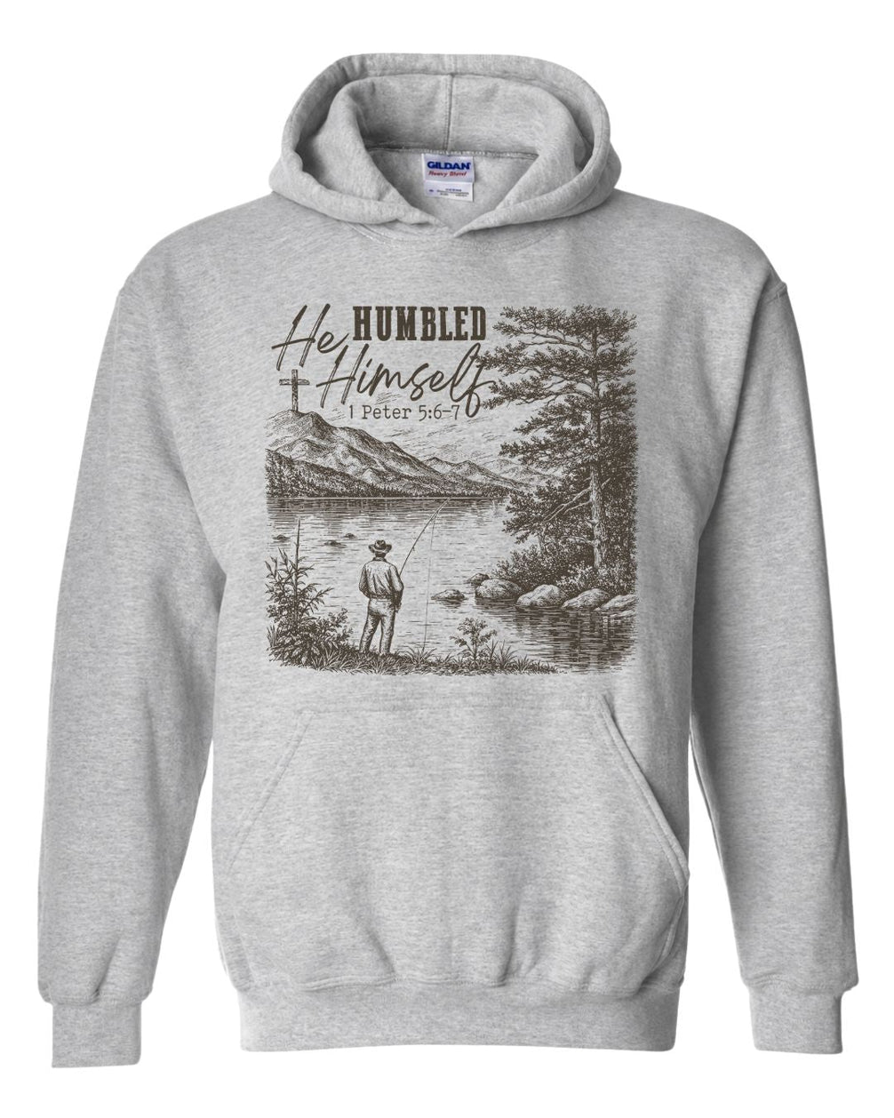 "He Humbled Himself" Fishing Hoodie