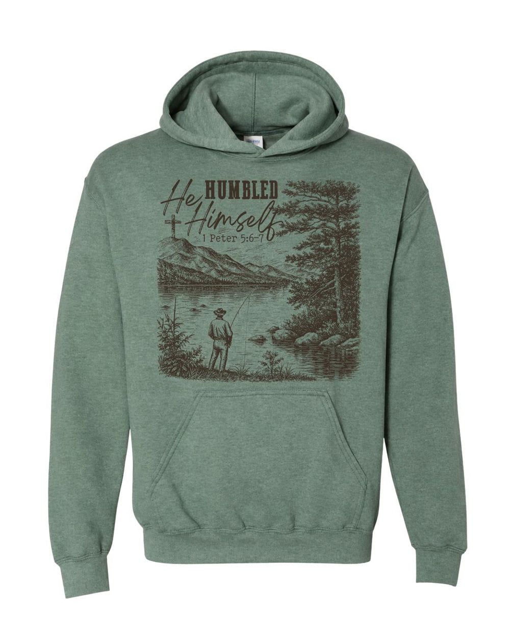 "He Humbled Himself" Fishing Hoodie