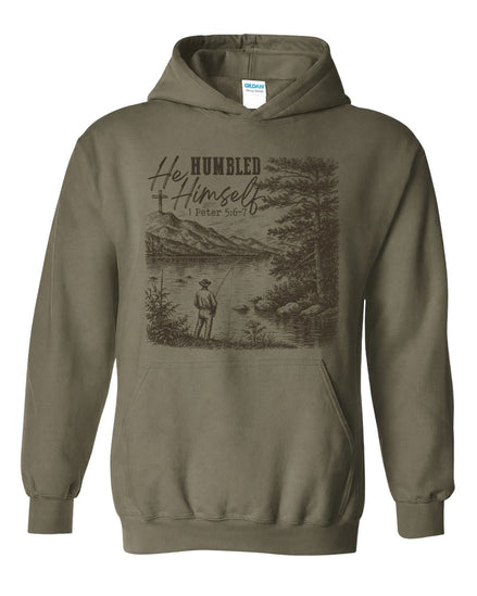"He Humbled Himself" Fishing Hoodie