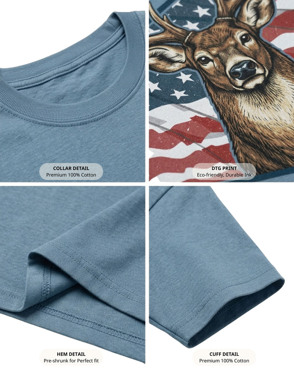Patriotic Deer Hunting T-shirt